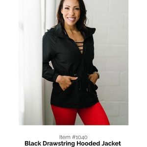 Zyia Black Drawstring Jacket - Large
